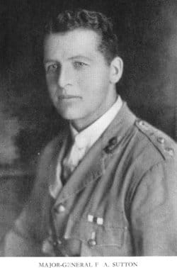 Major General Francis Arthur 'One-Arm' Sutton
